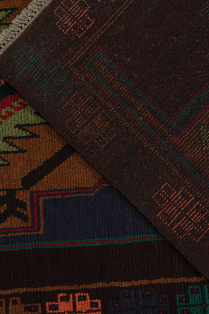 Vintage Baluch Tribal Rug with Geometric Patterns