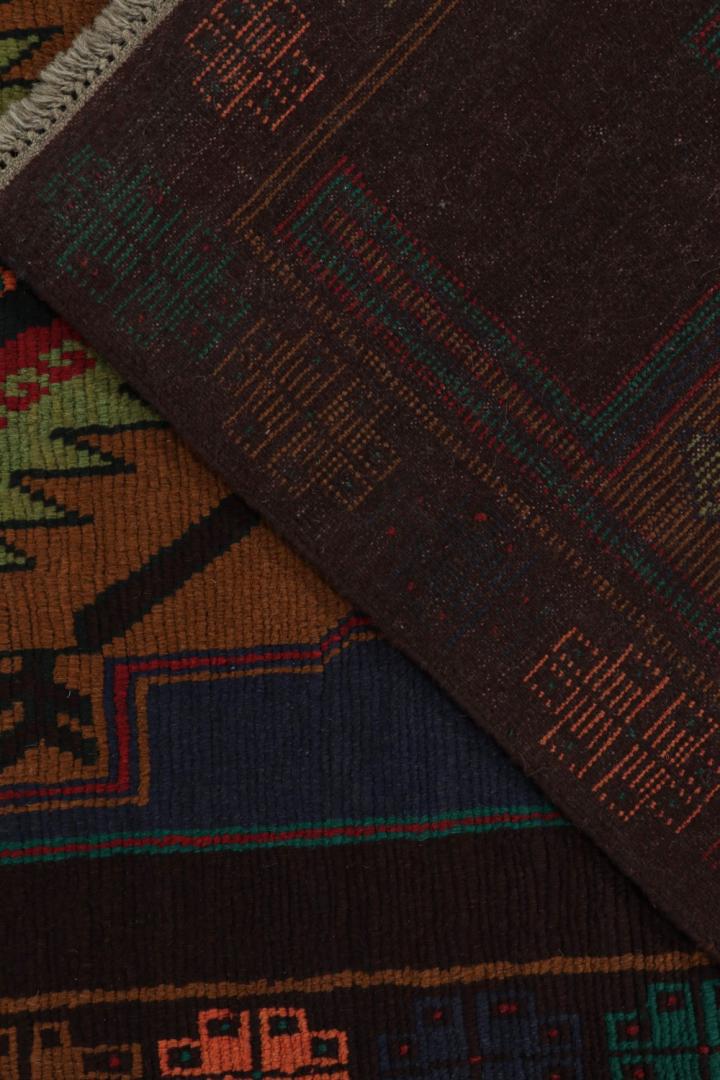Vintage Baluch Tribal Rug with Geometric Patterns