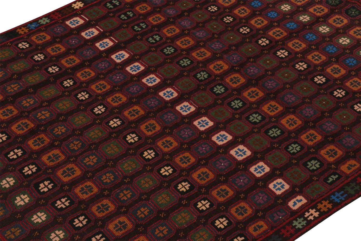 Vintage Baluch Kohistani Rug with Colorful Geometric Patterns, from Rug & Kilim