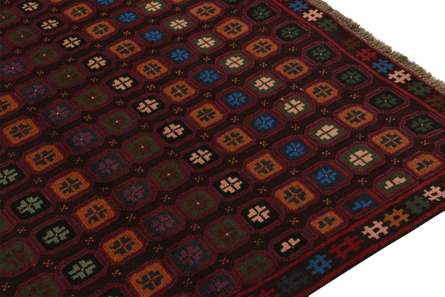 Vintage Baluch Kohistani Rug with Colorful Geometric Patterns, from Rug & Kilim