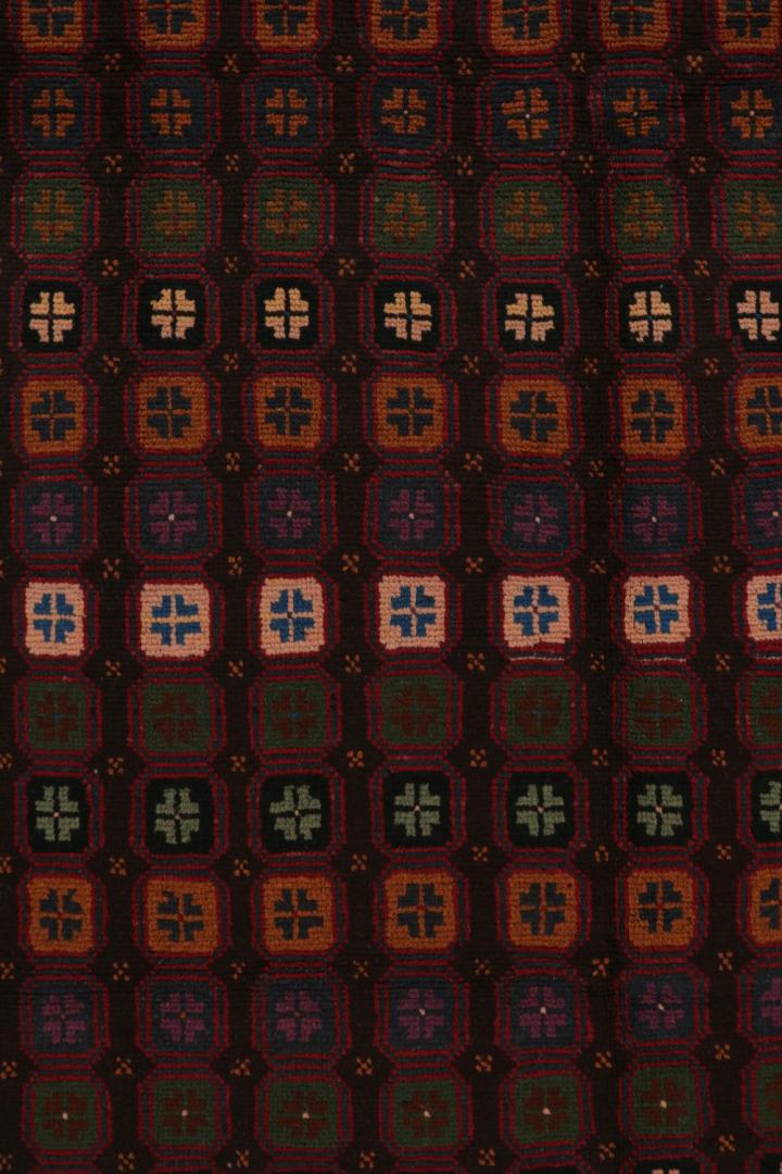 Vintage Baluch Kohistani Rug with Colorful Geometric Patterns, from Rug & Kilim