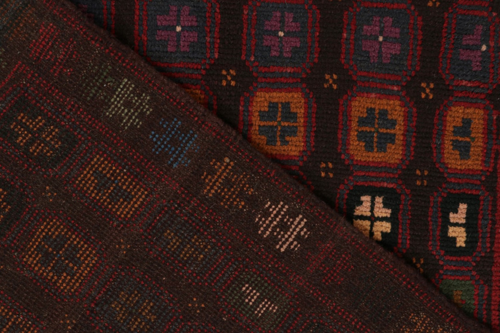 Vintage Baluch Kohistani Rug with Colorful Geometric Patterns, from Rug & Kilim