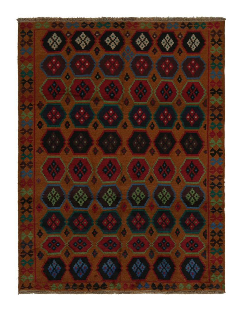 Blue Vintage Afghan Baluch tribal rug