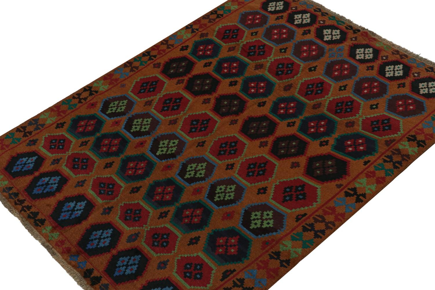 Blue Vintage Afghan Baluch tribal rug