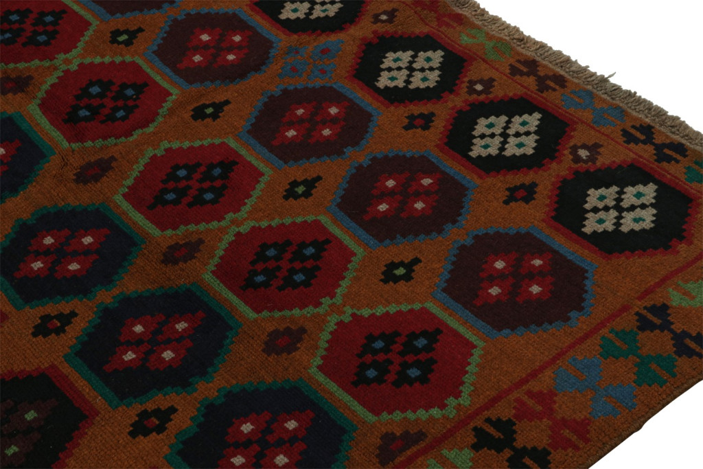 Blue Vintage Afghan Baluch tribal rug