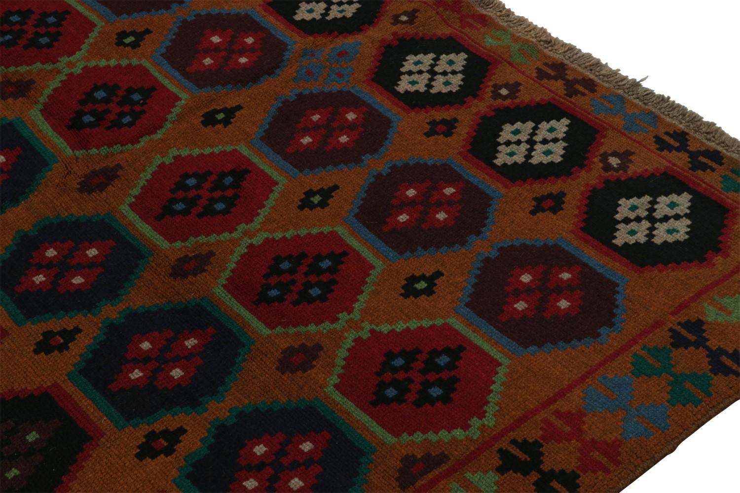 Blue Vintage Afghan Baluch tribal rug