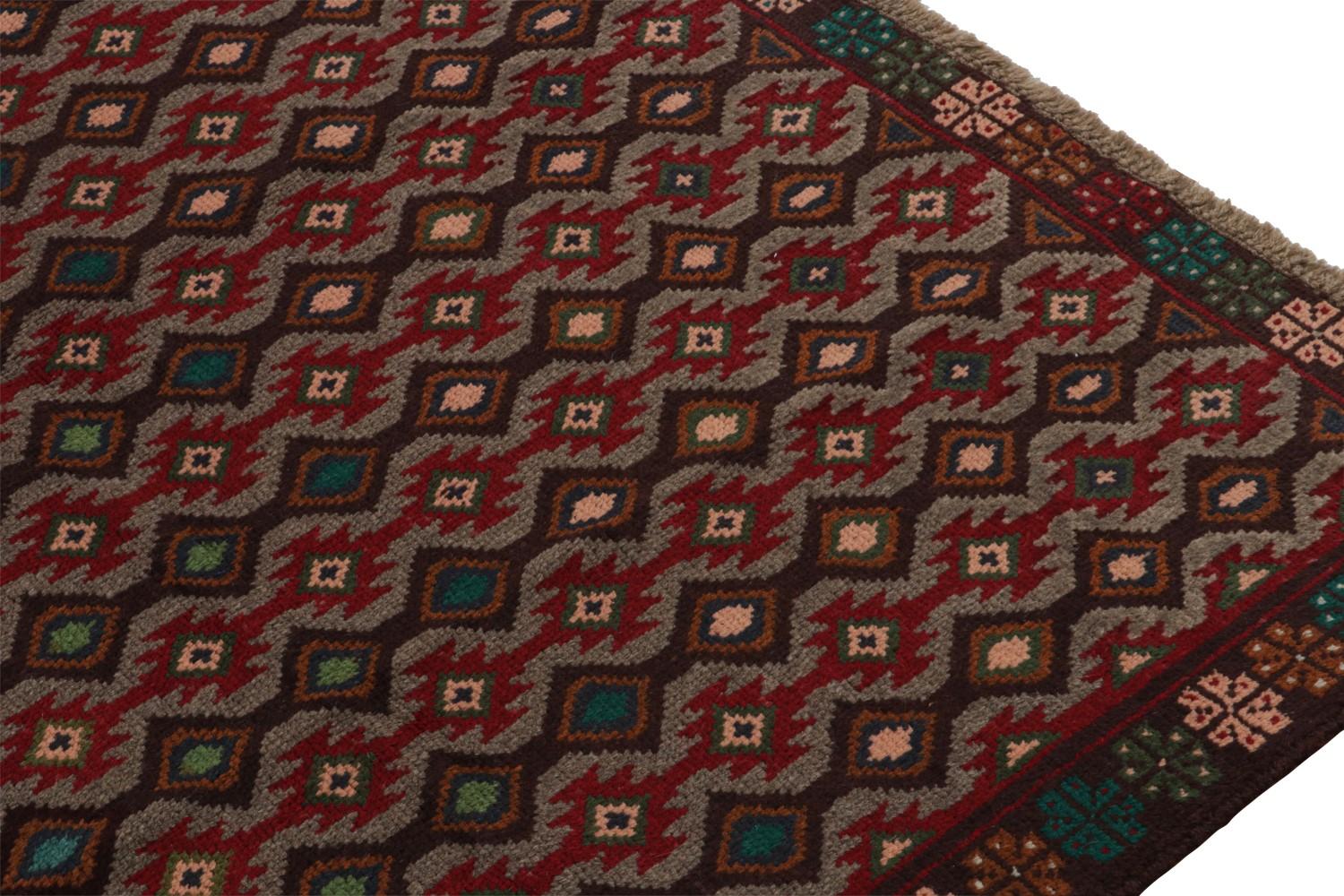 Vintage Baluch Tribal Rug with Geometric Patterns