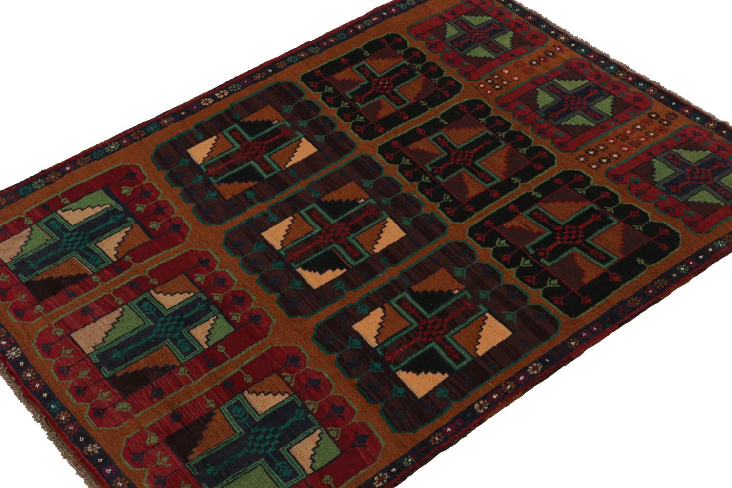 Vintage Baluch Rug with Medallions