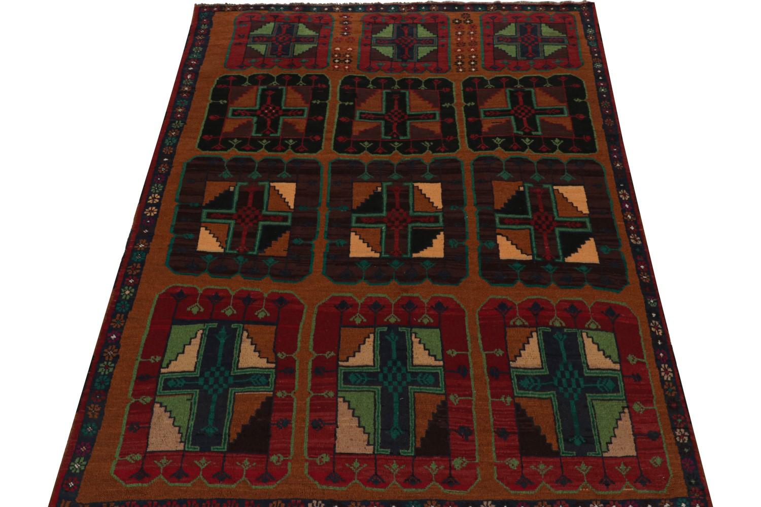 Vintage Baluch Rug with Medallions