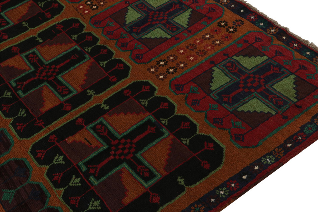 Vintage Baluch Rug with Medallions