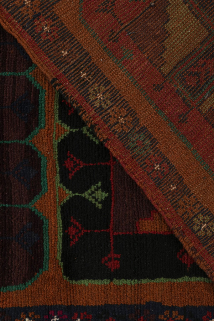 Vintage Baluch Rug with Medallions