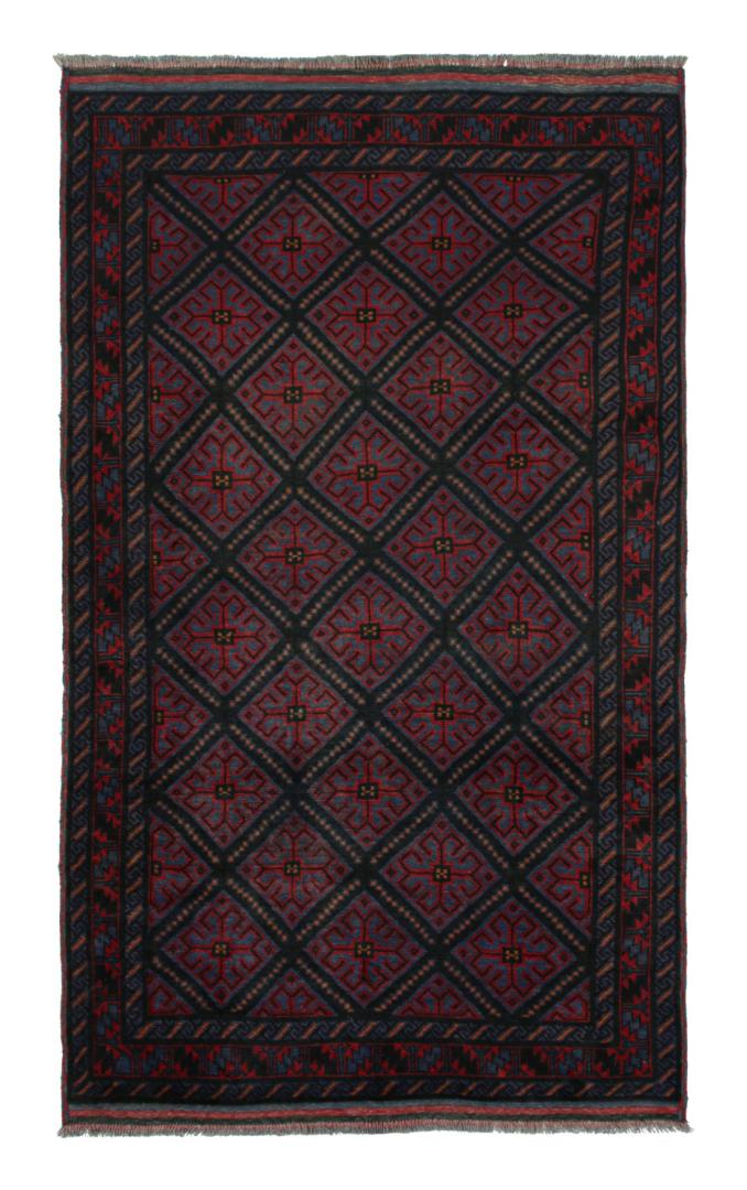 Blue Vintage Baluch Tribal Runner Rug