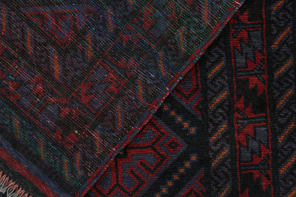 Blue Vintage Baluch Tribal Runner Rug