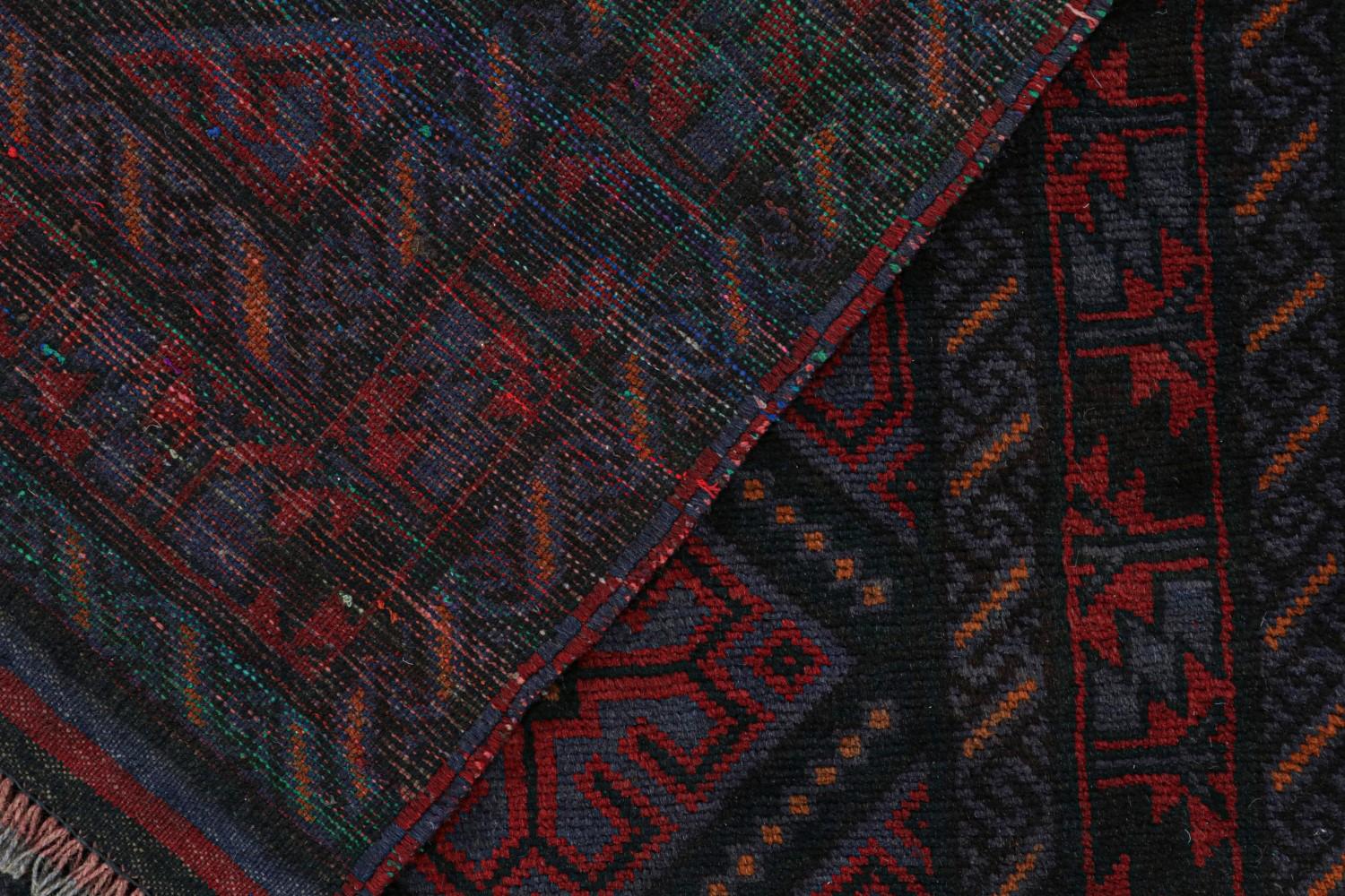 Blue Vintage Baluch Tribal Runner Rug