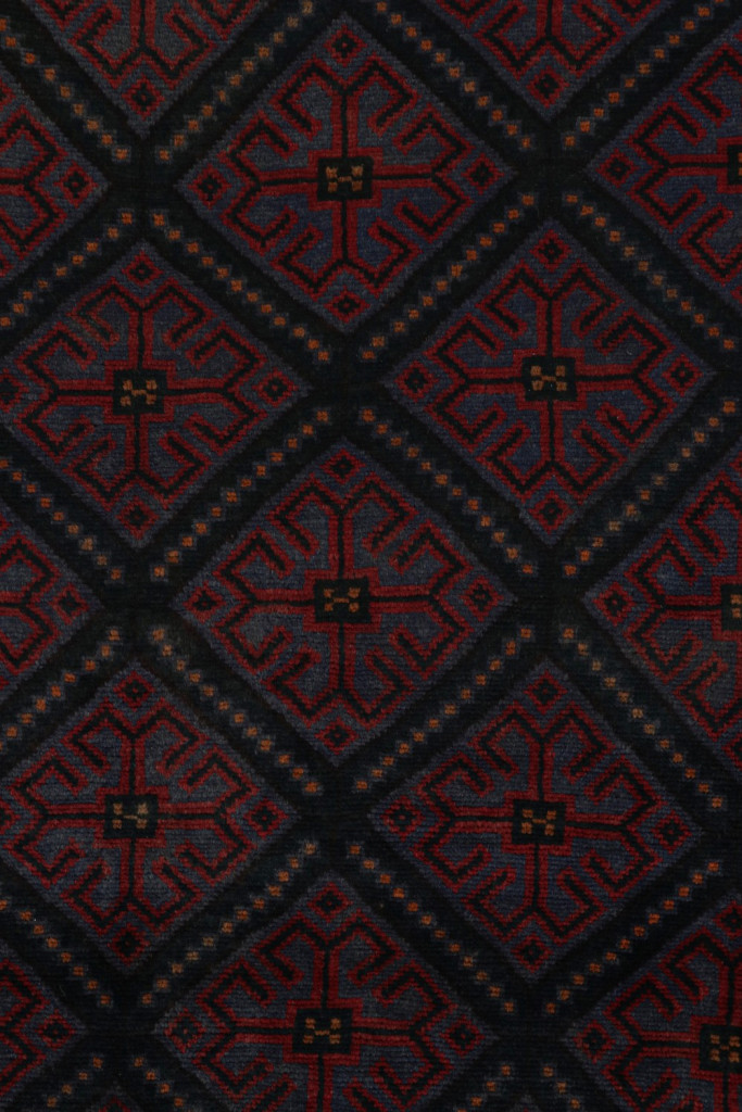 Blue Vintage Baluch Tribal Runner Rug