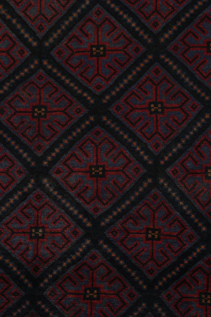 Blue Vintage Baluch Tribal Runner Rug