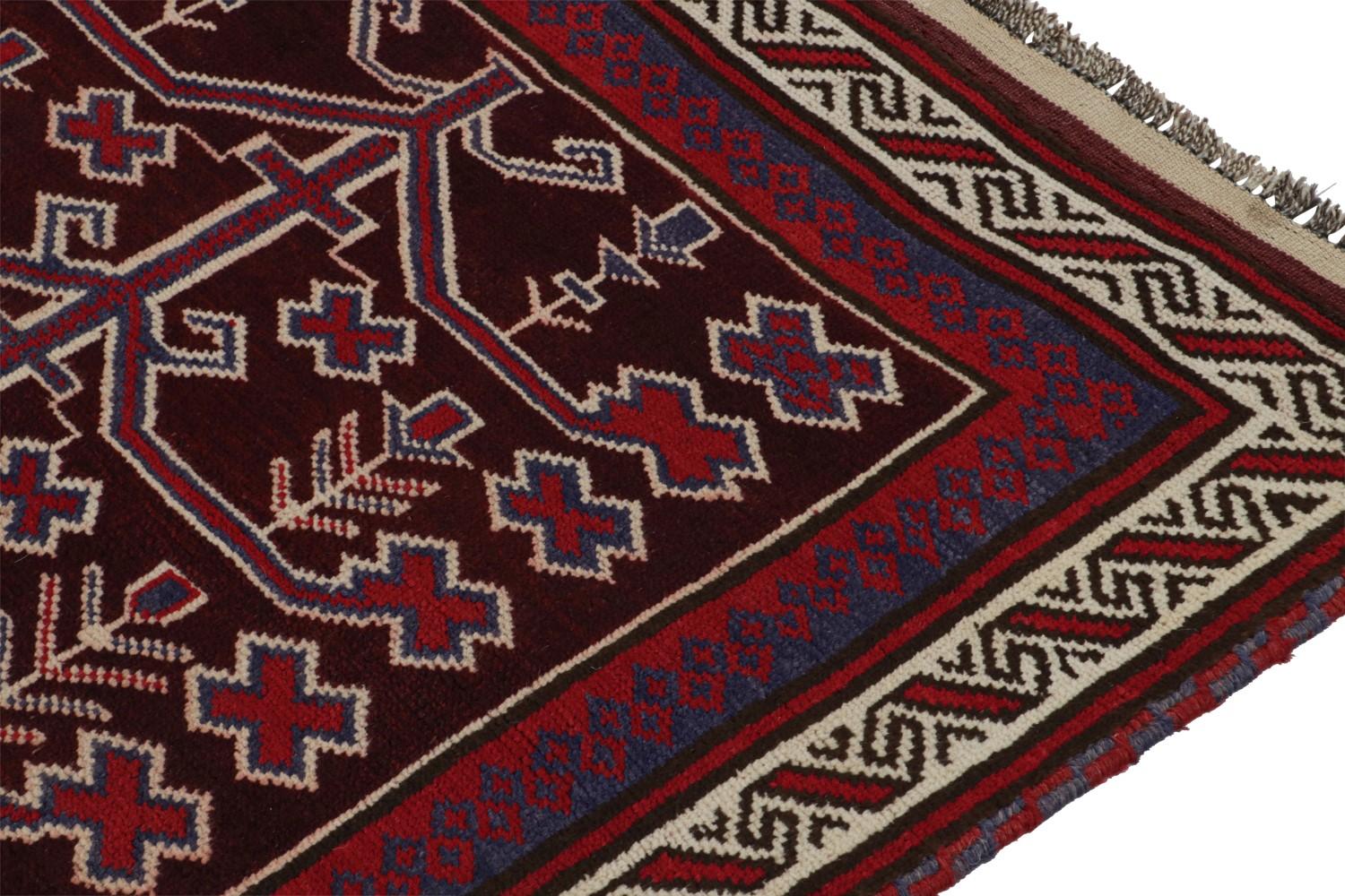 Red Vintage Afghani Baluch Tribal Rug