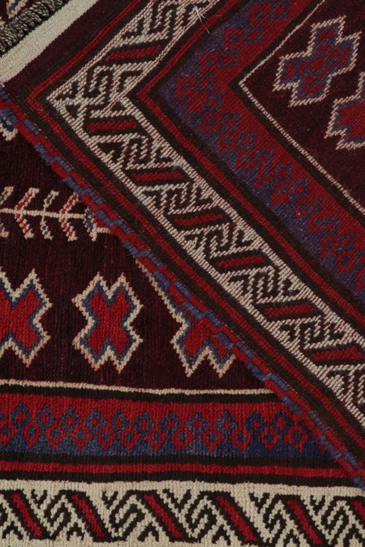Red Vintage Afghani Baluch Tribal Rug