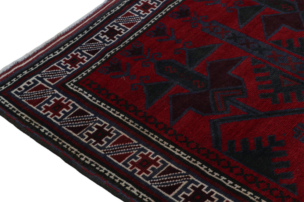 Vintage Baluch Tribal Rug with Geometric Patterns