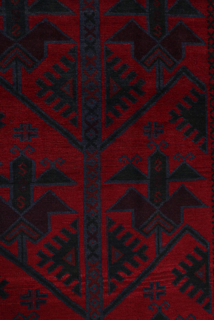 Vintage Baluch Tribal Rug with Geometric Patterns