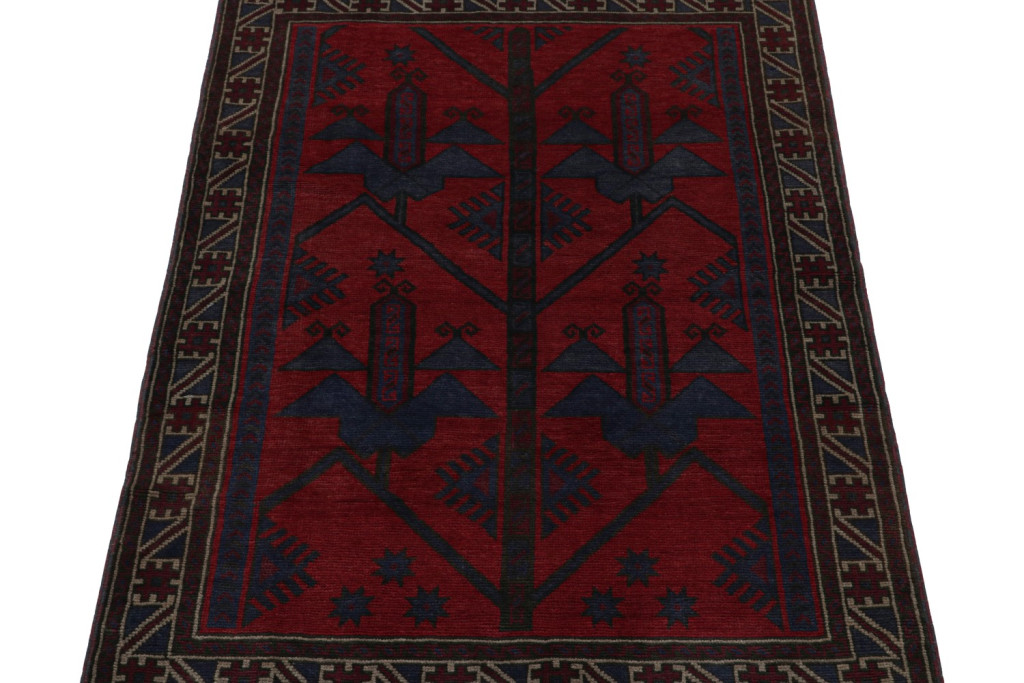 Vintage Baluch Tribal rug in Red