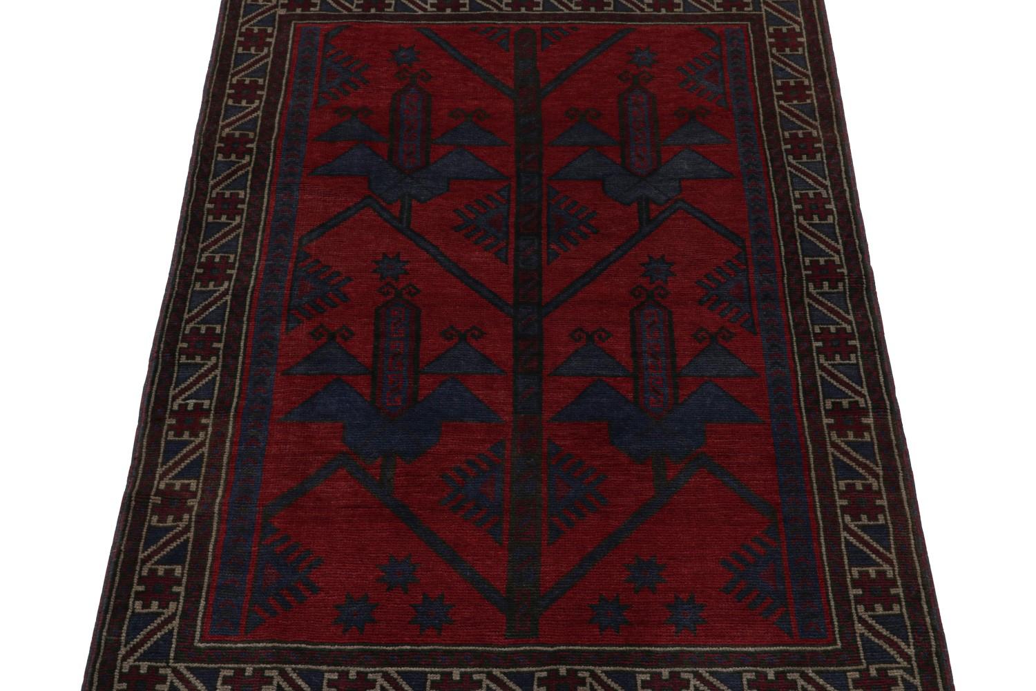 Vintage Baluch Tribal rug in Red