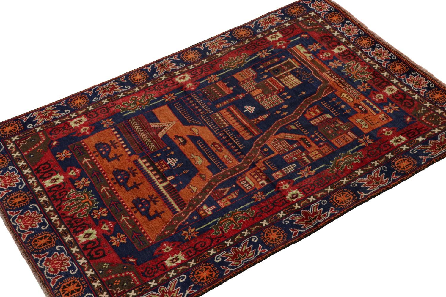Rare Vintage Baluch Rug with Pictorial