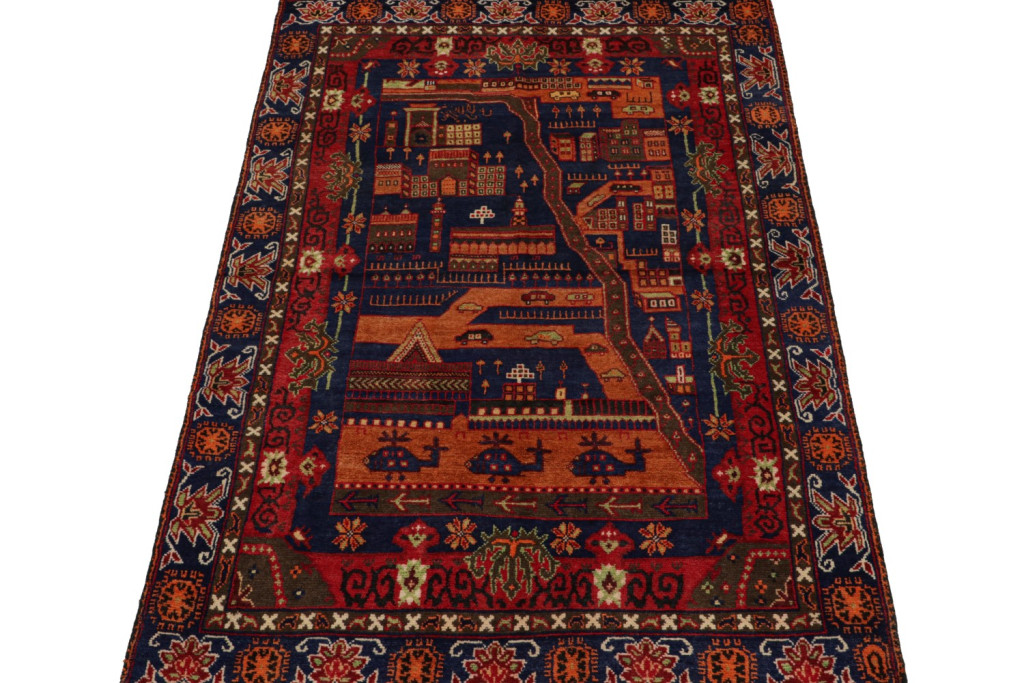 Rare Vintage Baluch Rug with Pictorial