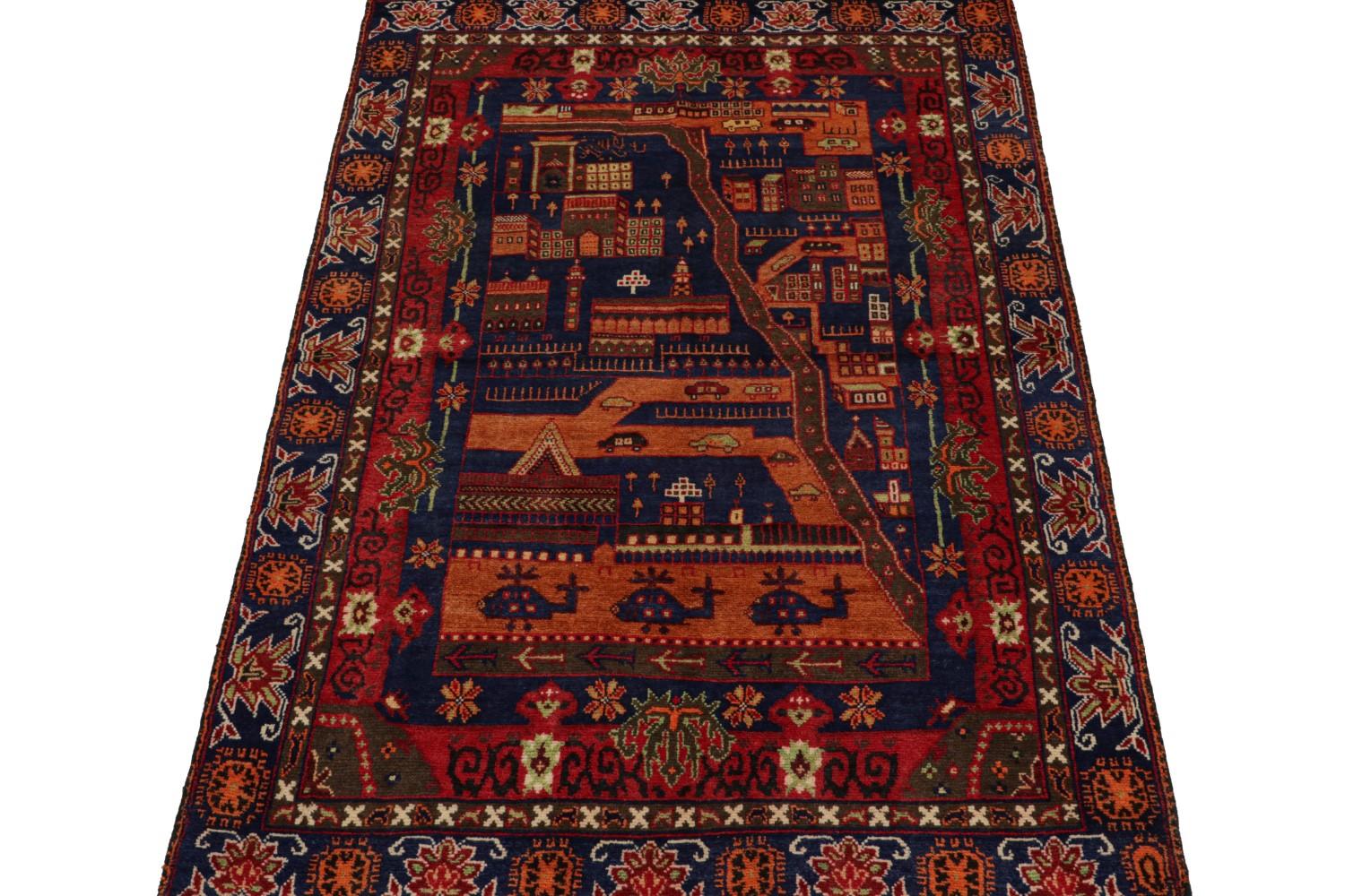 Rare Vintage Baluch Rug with Pictorial