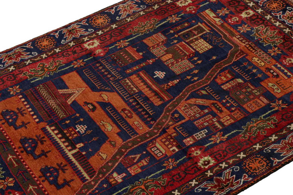 Rare Vintage Baluch Rug with Pictorial