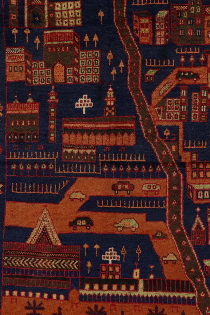 Rare Vintage Baluch Rug with Pictorial