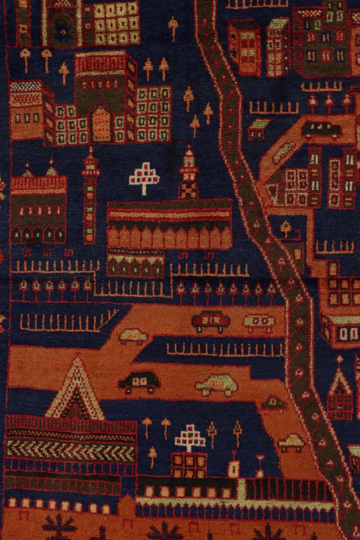 Rare Vintage Baluch Rug with Pictorial
