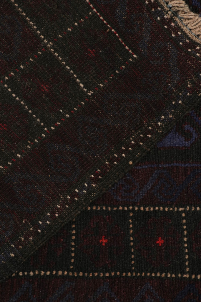 Blue Vintage Baluch Tribal Runner Rug