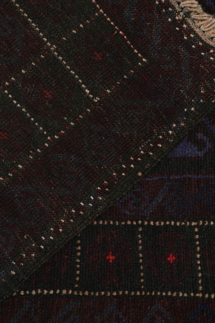 Blue Vintage Baluch Tribal Runner Rug