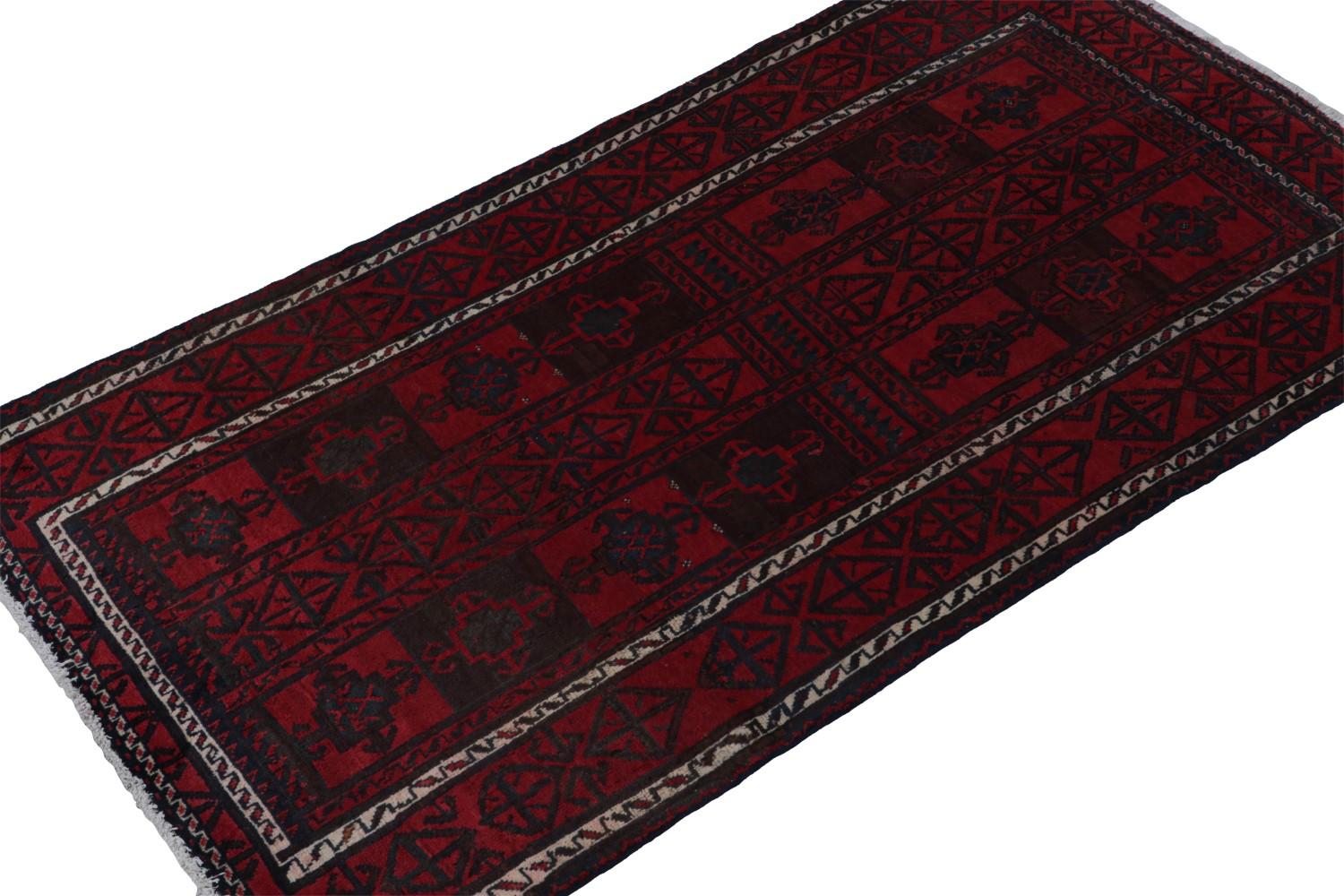 Red Vintage Baluch Tribal Pile Rug