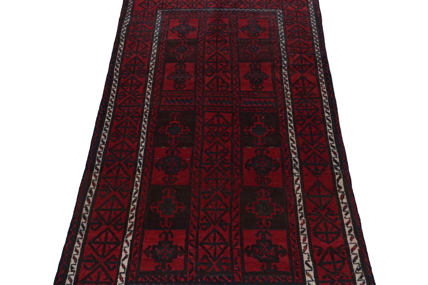 Red Vintage Baluch Tribal Pile Rug