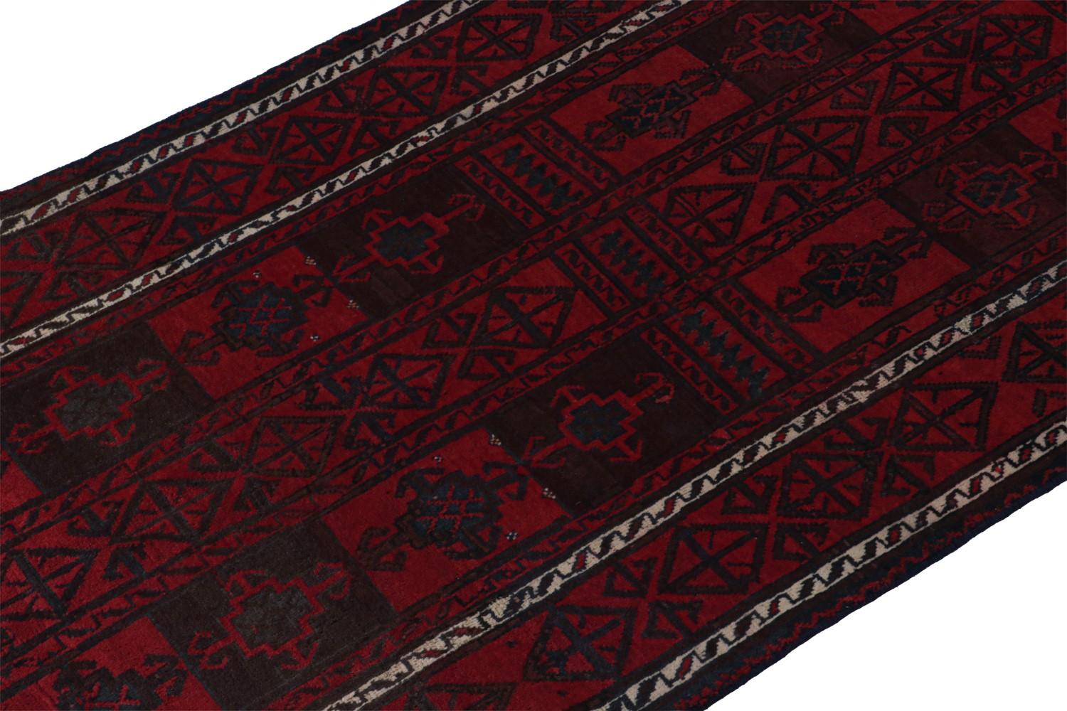 Red Vintage Baluch Tribal Pile Rug