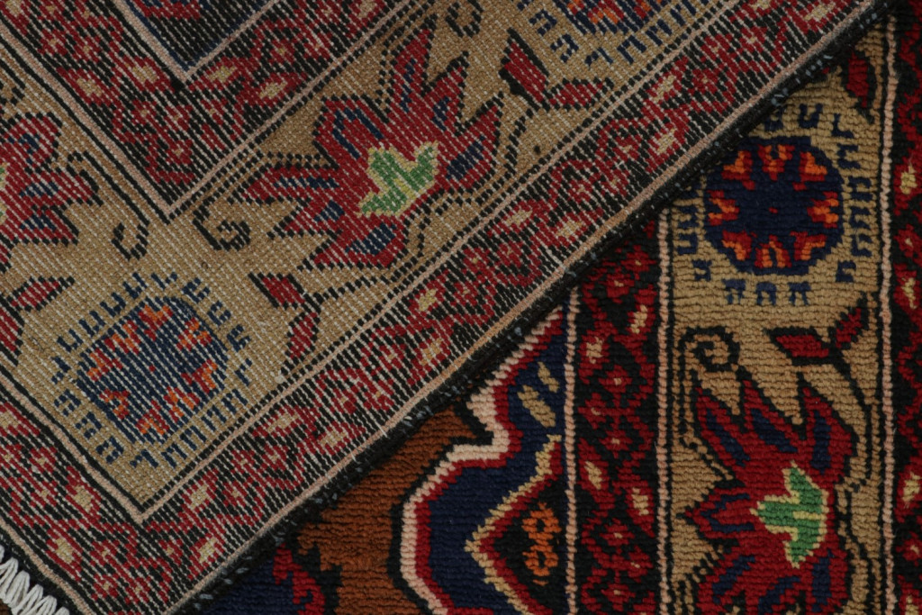Vintage Baluch Tribal Runner in Blue with Medallions