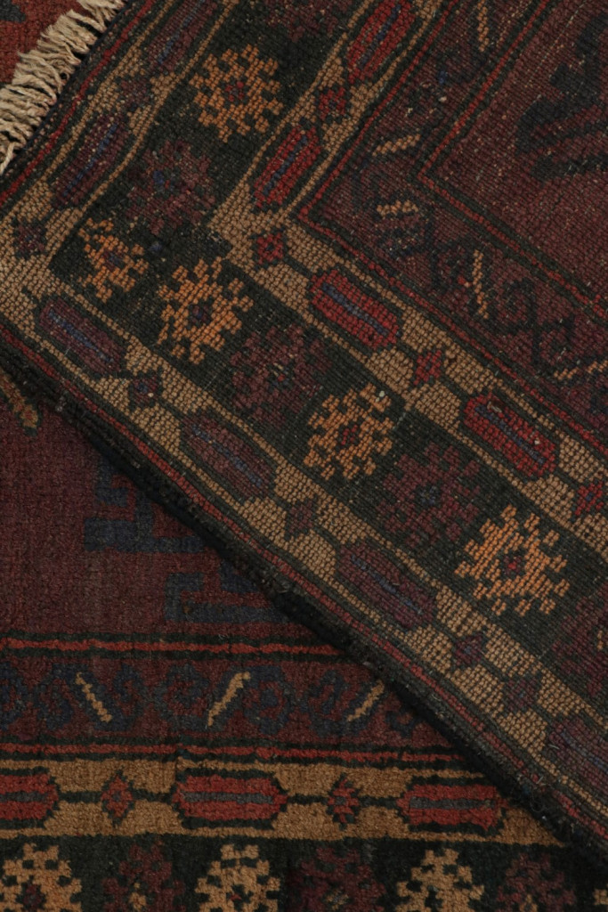 Vintage Baluch Tribal Runner Rug with Medallions