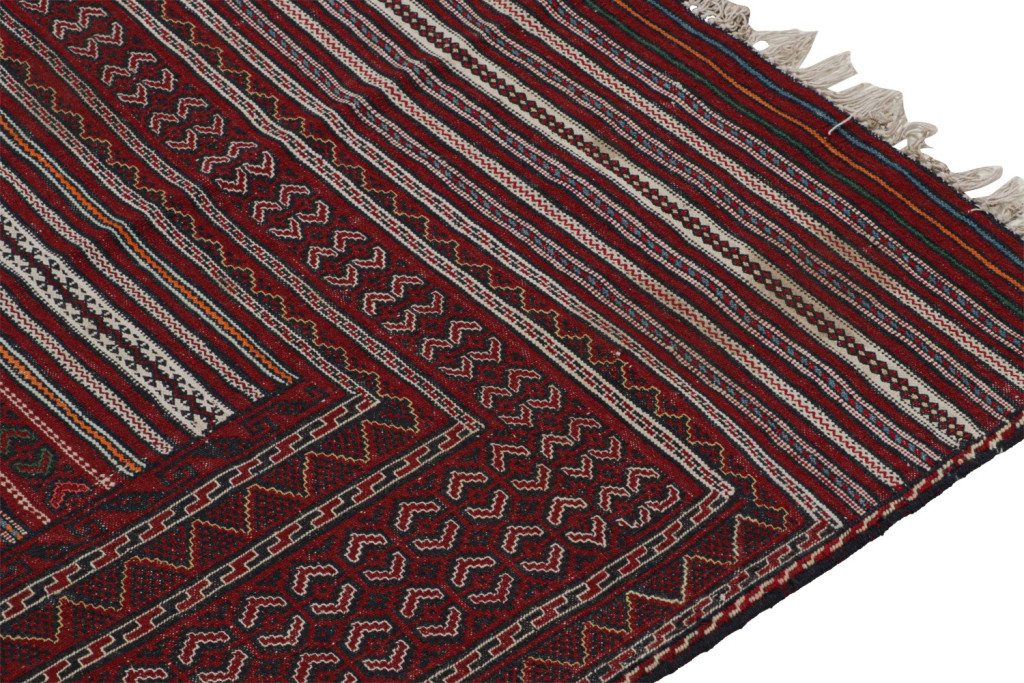 Red Vintage Afghani Baluch Tribal Kilim
