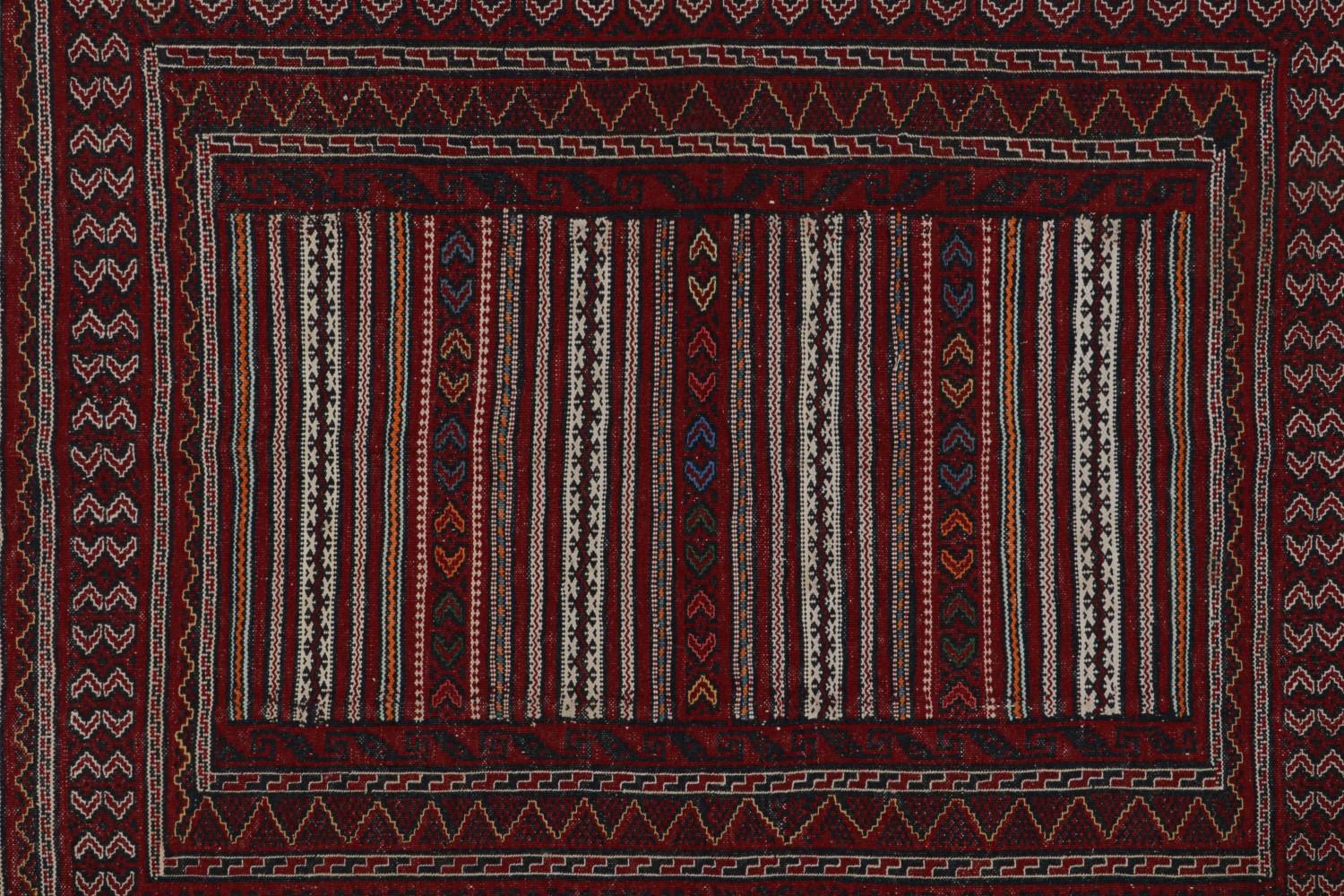 Red Vintage Afghani Baluch Tribal Kilim