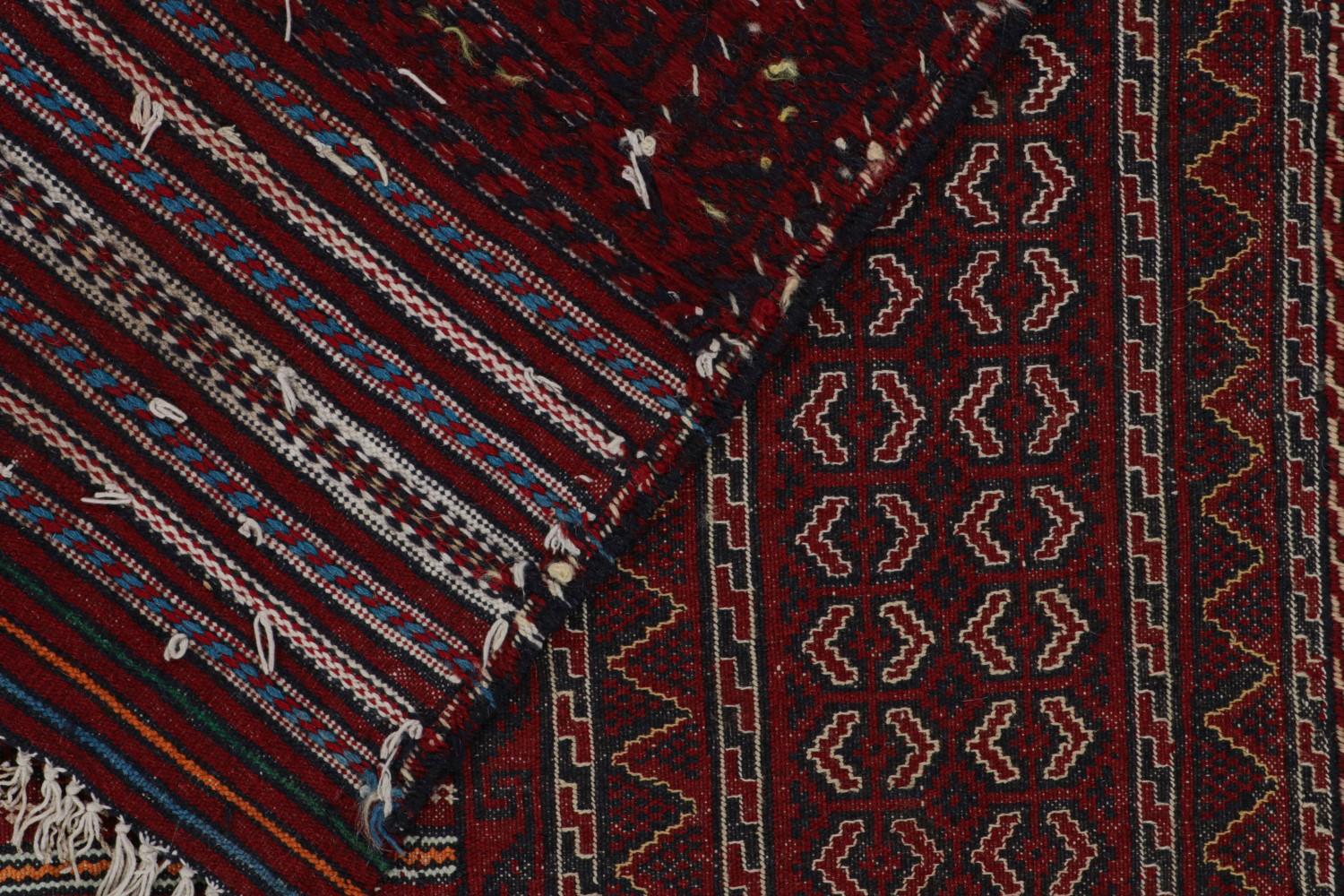 Red Vintage Afghani Baluch Tribal Kilim