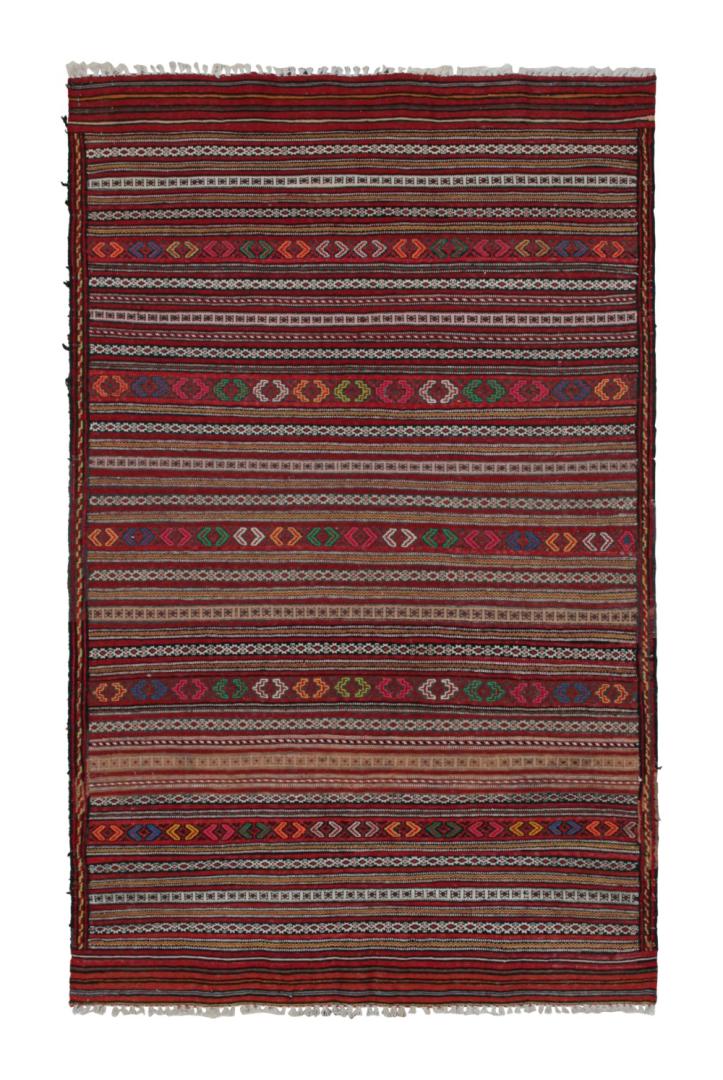 Striped Vintage Afghani Baluch Tribal Kilim