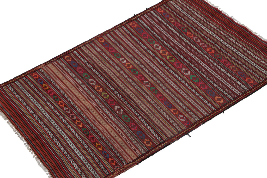 Striped Vintage Afghani Baluch Tribal Kilim