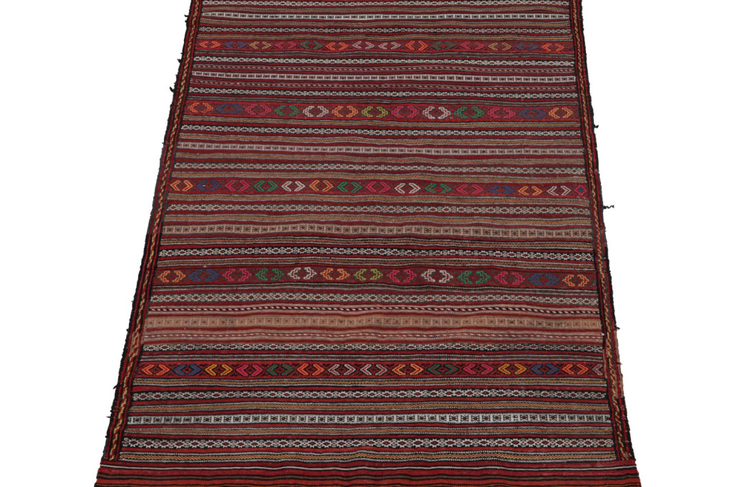 Striped Vintage Afghani Baluch Tribal Kilim