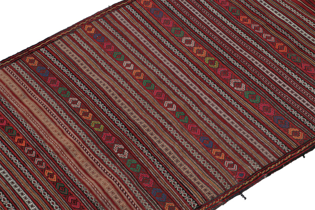 Striped Vintage Afghani Baluch Tribal Kilim