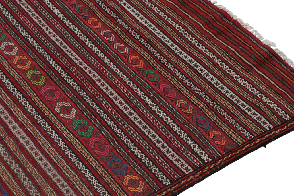 Striped Vintage Afghani Baluch Tribal Kilim