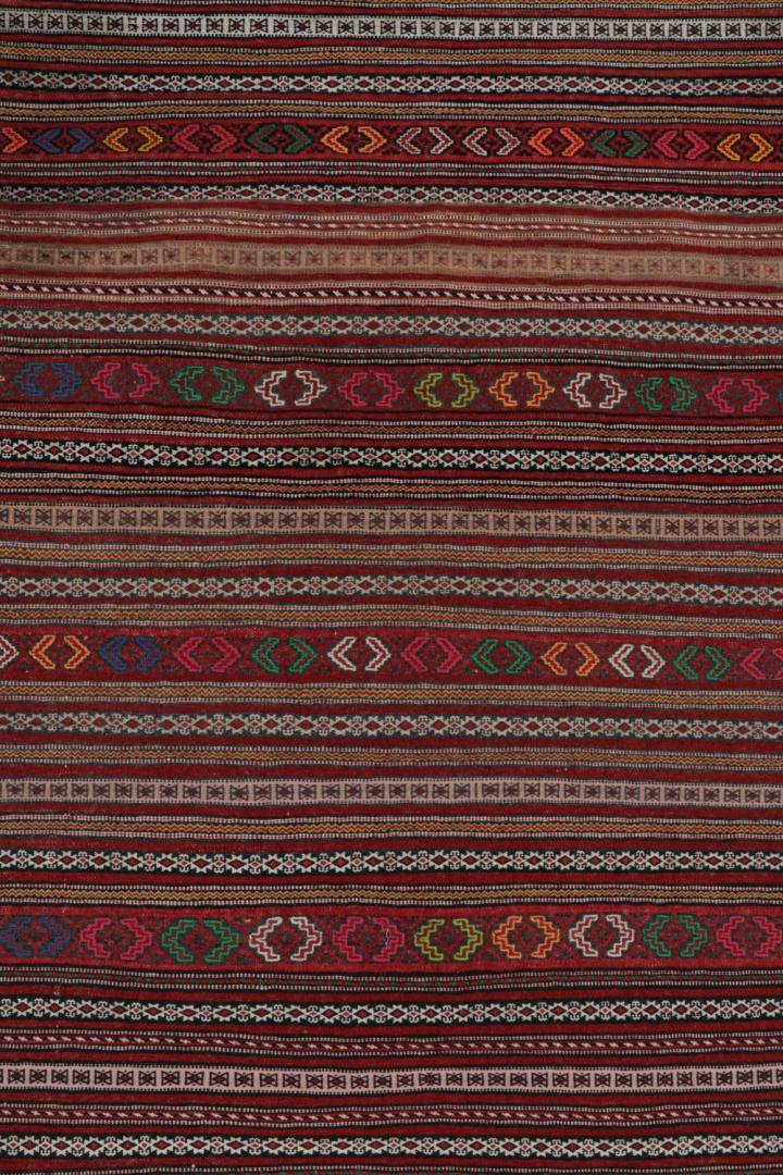 Striped Vintage Afghani Baluch Tribal Kilim