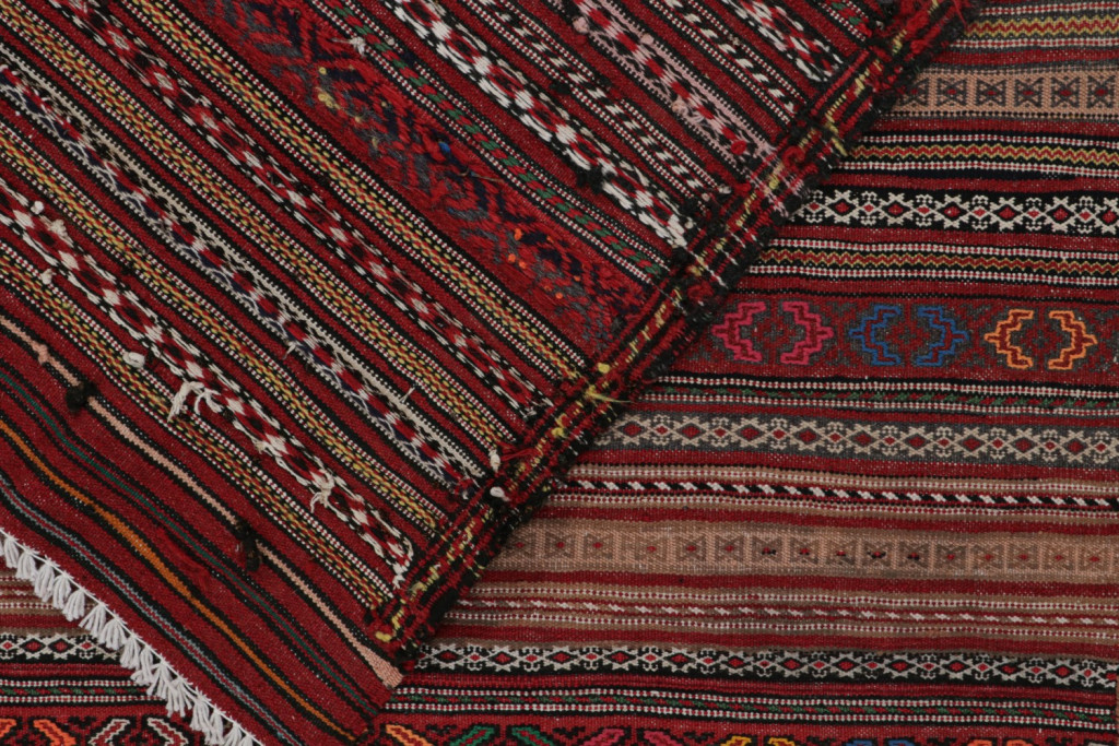 Striped Vintage Afghani Baluch Tribal Kilim
