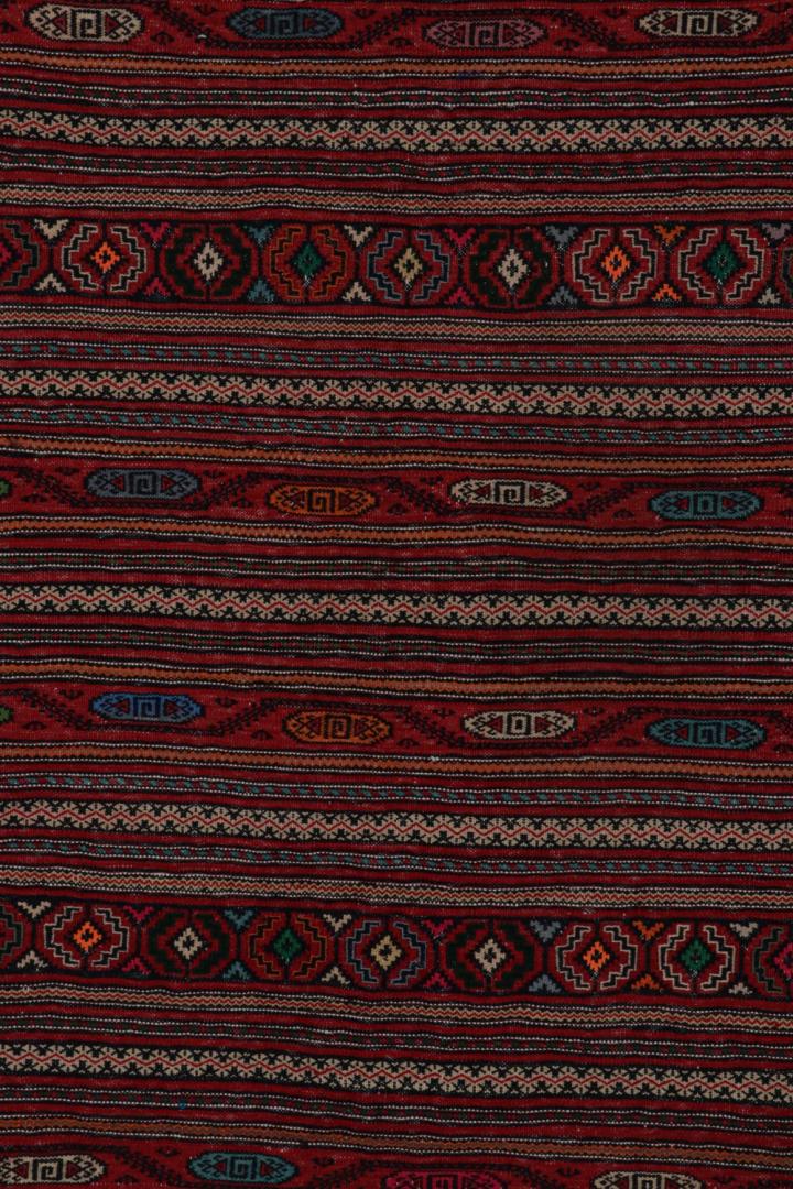 Red Vintage Afghani Baluch Tribal Kilim